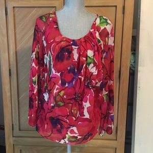 Sheer floral blouse - Anne Klein